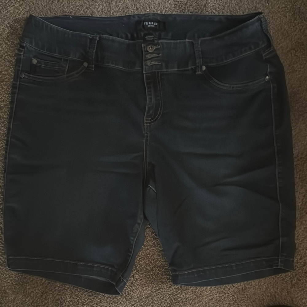 Women's Black Denim Shorts